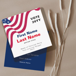 Gepersonaliseerd politiek campagne Visitekaartje