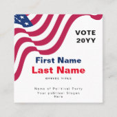 Gepersonaliseerd politiek campagne Visitekaartje (Voorkant)