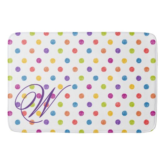 Gepersonaliseerd Polka-Dot Bath Mat (Voorkant)
