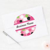 Gepersonaliseerd Polka Dot Business Sticker (Envelop)