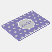 Gepersonaliseerd Polka Dot Gastenboek (Lavendel &  (Hoek)