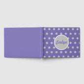 Gepersonaliseerd Polka Dot Gastenboek (Lavendel &  (Volledig)