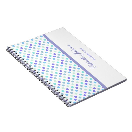 Gepersonaliseerd: Polka Dot Notebook Notitieboek (Rechterzijde)