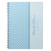 Gepersonaliseerd: Polka Dot Notebook Notitieboek (Voorkant)