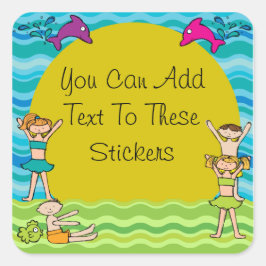 Gepersonaliseerd Pool Party Stickers