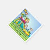 Gepersonaliseerd Pool Party Verjaardags Papieren s Servet (Hoek)