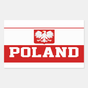 Gepersonaliseerd Pools vlaggegebied van Polen Rechthoekige Sticker