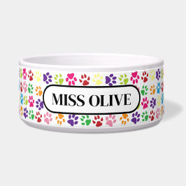 Gepersonaliseerd pootpatroon voerbakje