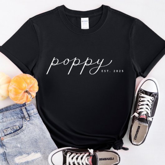 Gepersonaliseerd Poppy Grootouder T-shirt