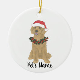 Gepersonaliseerd portaal (Golden Red Abriot) Keramisch Ornament