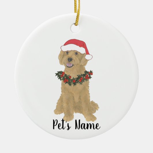 Gepersonaliseerd portaal (Golden Red Abriot) Keramisch Ornament (Voorkant)