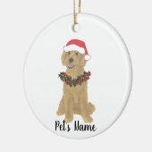 Gepersonaliseerd portaal (Golden Red Abriot) Keramisch Ornament (Links)