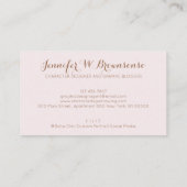 Gepersonaliseerd portrettekenhaarstijl visitekaartje (Achterkant)