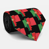 Gepersonaliseerd PORTUGAL VLAG Monogram Stropdas (Opgerold)