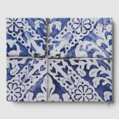 Gepersonaliseerd Portugese Tegels Azulejo Floral W Gastenboek (Achterkant)
