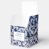 Gepersonaliseerd Portugese Tiles Azulejo Floral Bedankdoosjes (Geopend)
