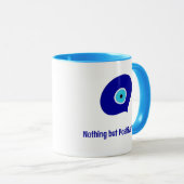 Gepersonaliseerd positieve vibes, Blue Evil Eye Te Mok (Voorkant rechts)