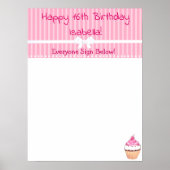 Gepersonaliseerd Poster Happy Birthday-autografiek (Voorkant)