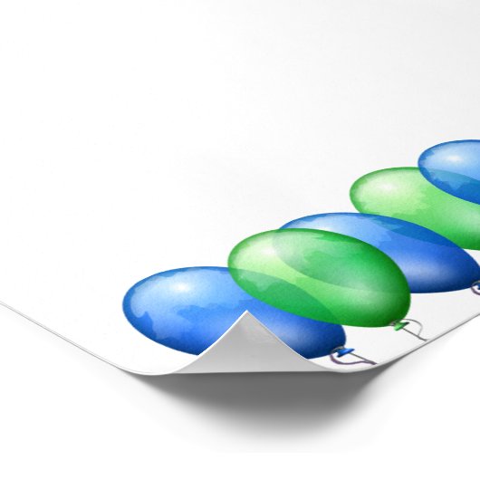 Gepersonaliseerd Poster Happy Birthday-autografiek (Hoek)