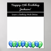 Gepersonaliseerd Poster Happy Birthday-autografiek (Voorkant)