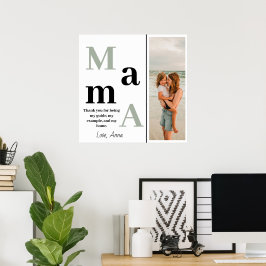 Gepersonaliseerd Poster Mama-Lovely bericht en fot
