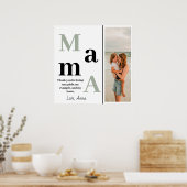 Gepersonaliseerd Poster Mama-Lovely bericht en fot (Keuken)