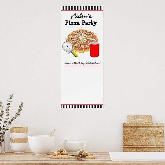 Gepersonaliseerd Poster van de Birthday Partij van (Keuken)