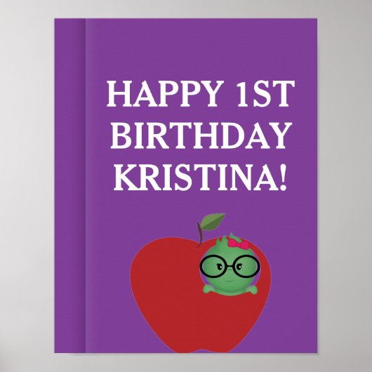 Gepersonaliseerd Poster van de Koekworm van het Me (Voorkant)