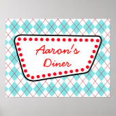 Gepersonaliseerd Poster voor Argyle Diner Sign (Voorkant)
