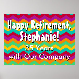 Gepersonaliseerd Poster voor Happy Retirement Bann