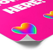 Gepersonaliseerd Poster voor regenboogharten (Hoek)