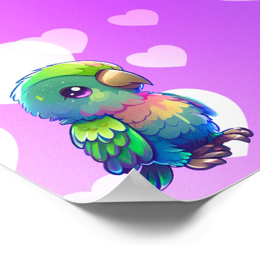 Gepersonaliseerd Poster voor regenboogvogels en ha (Hoek)
