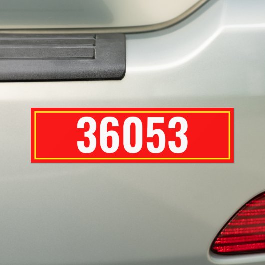 Gepersonaliseerd postvaknummer bumpersticker (Op auto)