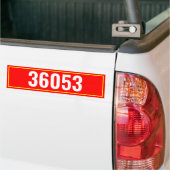 Gepersonaliseerd postvaknummer bumpersticker (Op Truck)