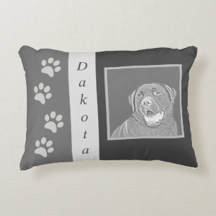 Gepersonaliseerd potlood Chocolate Lab Accent Pill Accent Kussen