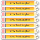 Gepersonaliseerd potlood van de leraar sticker (Voorkant)