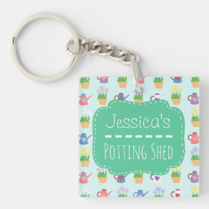 Gepersonaliseerd Potting Shed Sleutelhanger