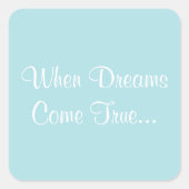 Gepersonaliseerd Powder Blue Vierkante Sticker (Voorkant)