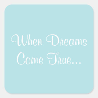 Gepersonaliseerd Powder Blue Vierkante Sticker