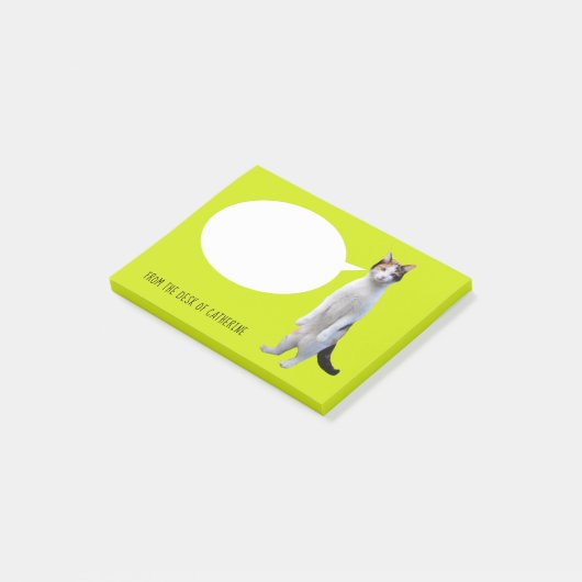 Gepersonaliseerd praatkat Lime Green Post-it® Notes (Schuin)