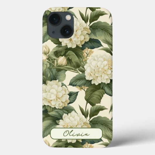 Gepersonaliseerd Prachtig klassiek bloemenpatroon Case-Mate iPhone Case (Achterkant)