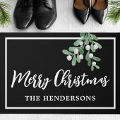 Gepersonaliseerd pretkerfeestdag zwart deurmat