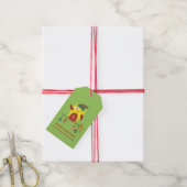 Gepersonaliseerd "pretkerst" kerstboomkoorts cadeaulabel (Met Touw)