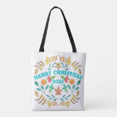 GEPERSONALISEERD PRETTIG KERSTFEES 20XX TOTE BAG (Achterkant)