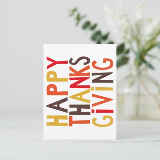 Gepersonaliseerd Prettig Thanksgiving! Briefkaart (Staand voorkant)