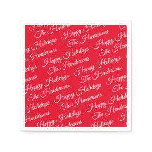 Gepersonaliseerd Prettige feestdagen rood