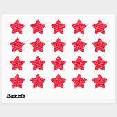 Gepersonaliseerd Prettige feestdagen rood Ster Sticker (Vel)