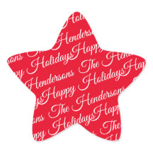 Gepersonaliseerd Prettige feestdagen rood