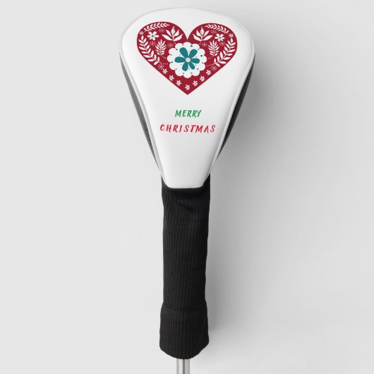 Gepersonaliseerd prettige kerst en geniet van een  golfheadcover (Voorkant)