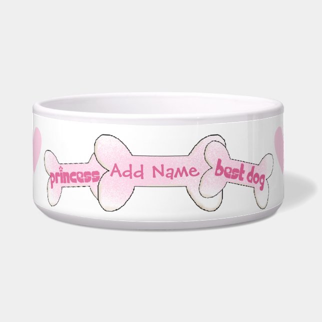 Gepersonaliseerd Princess Best Dog Pet Bowl Voerbakje (Voorkant)